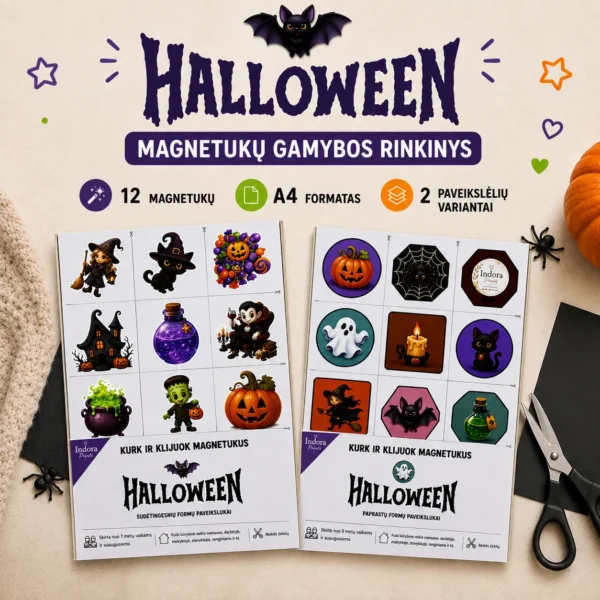 "HALLOWEEN" Kūrybinis magnetukų gamybos rinkinys (A4)