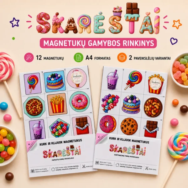 "SKANĖSTAI" Kūrybinis magnetukų gamybos rinkinys (A4)