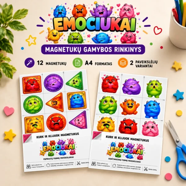 "EMOCIUKAI" Kūrybinis magnetukų gamybos rinkinys (A4)