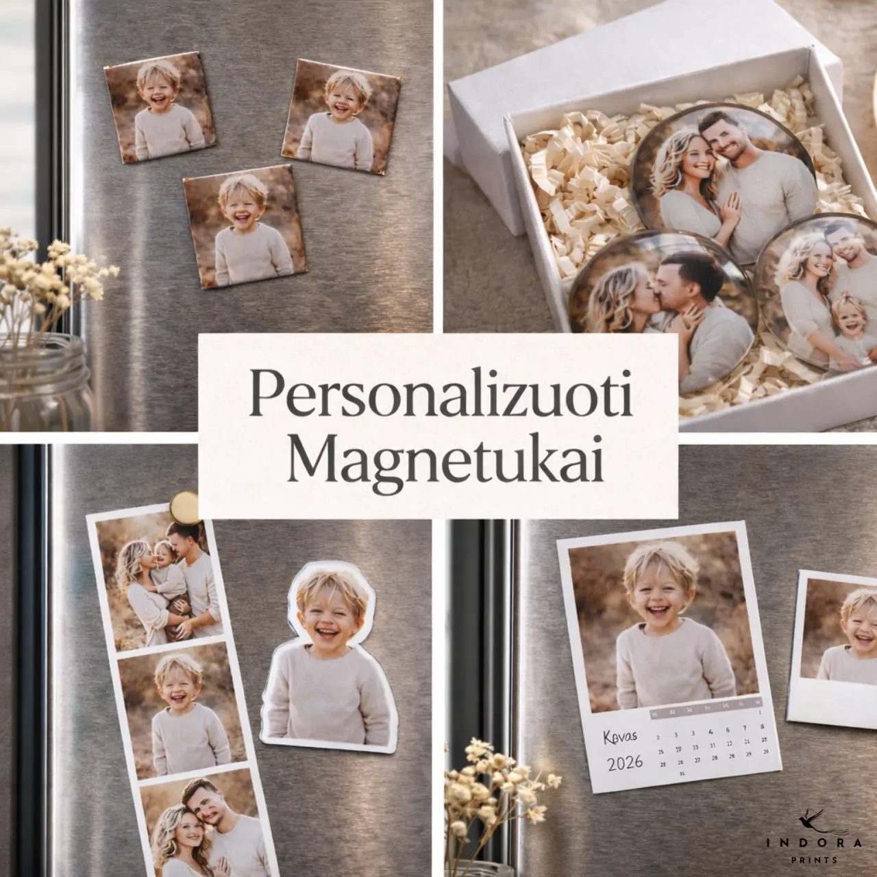 Personalizuotų magnetinių gaminių pavyzdžių rinkinys