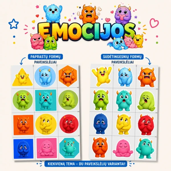 „EMOCIJOS” Kūrybinis magnetukų gamybos rinkinys (A4) - Image 3