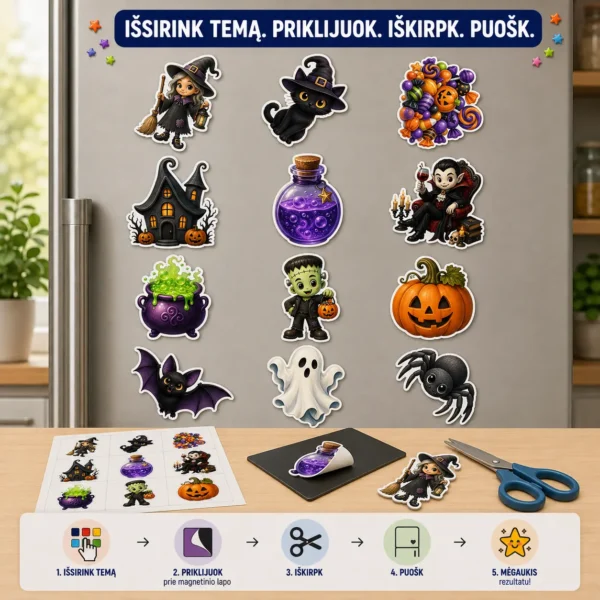 "HALLOWEEN" Kūrybinis magnetukų gamybos rinkinys (A4) - Image 5