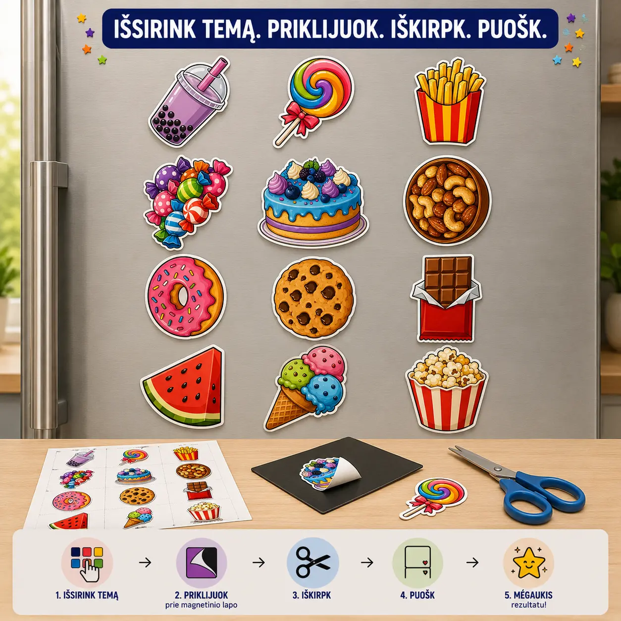 "SKANĖSTAI" Kūrybinis magnetukų gamybos rinkinys (A4) - Image 5