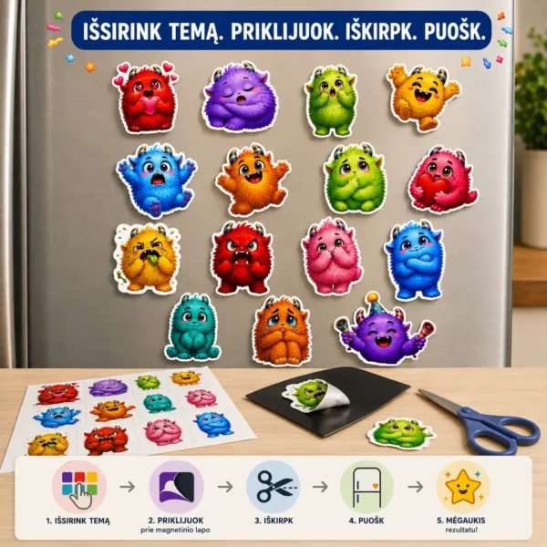 "EMOCIUKAI" Kūrybinis magnetukų gamybos rinkinys (A4) - Image 5