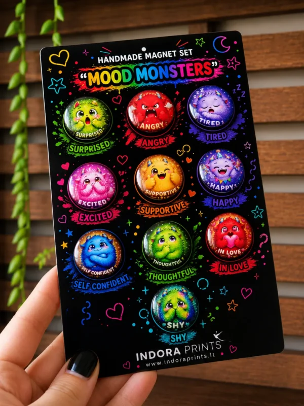 "Mood Monsters" – Handmade Glass Magnets - Image 6