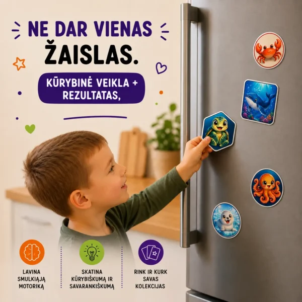 "VANDENYNO GYVENTOJAI" Kūrybinis magnetukų gamybos rinkinys (A4) - Image 2