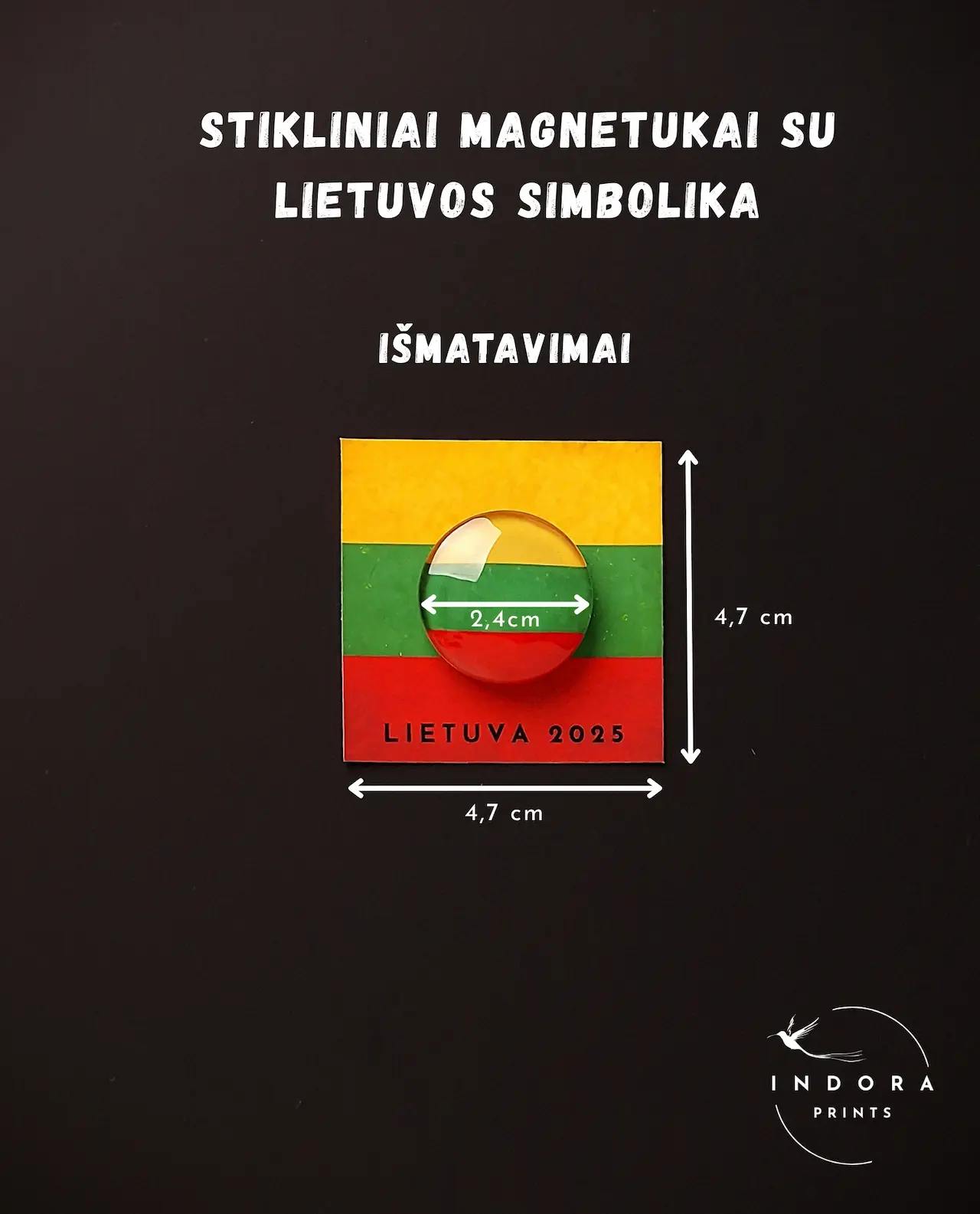 Stikliniai magnetukai su Lietuvos simbolika (1vnt) - Image 3