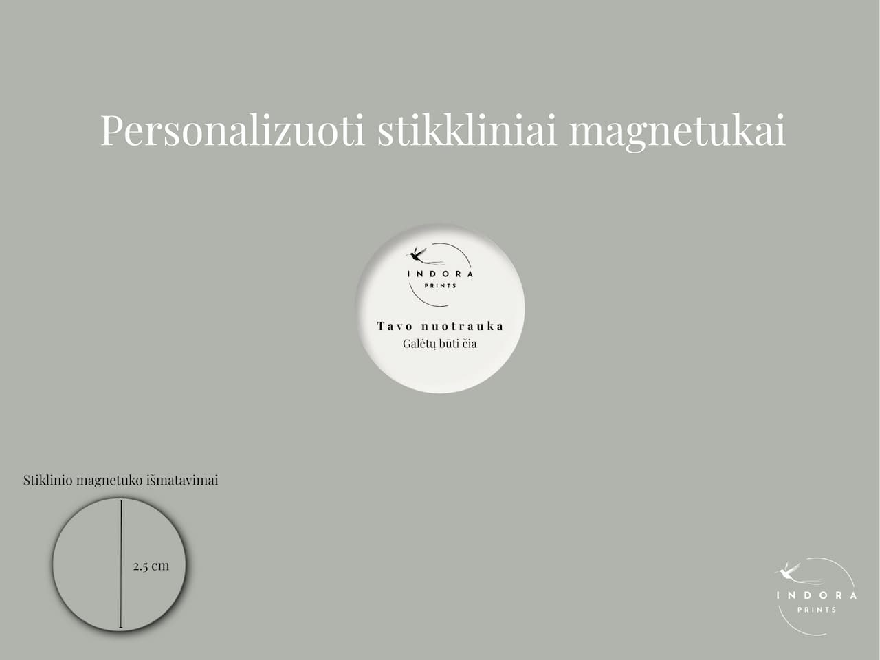 Personalizuoti stikliniai magnetukai (1 vnt) - Image 6