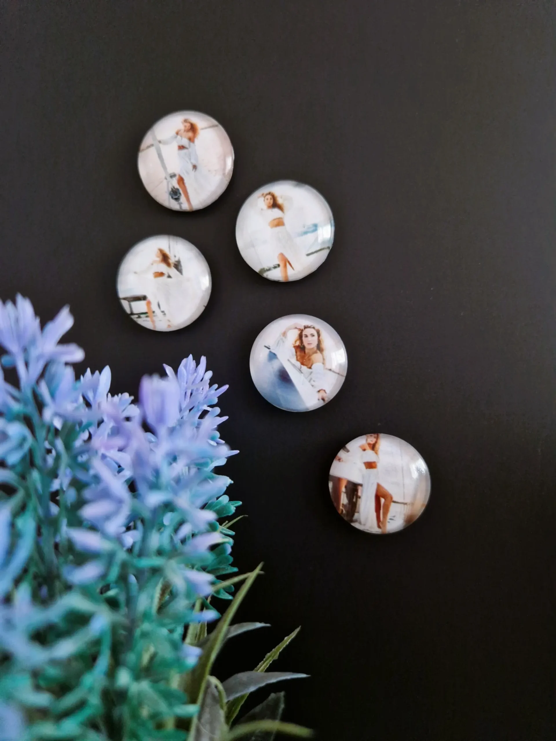 Personalizuotų stiklinių magnetukų rinkinys (5vnt) - Image 4