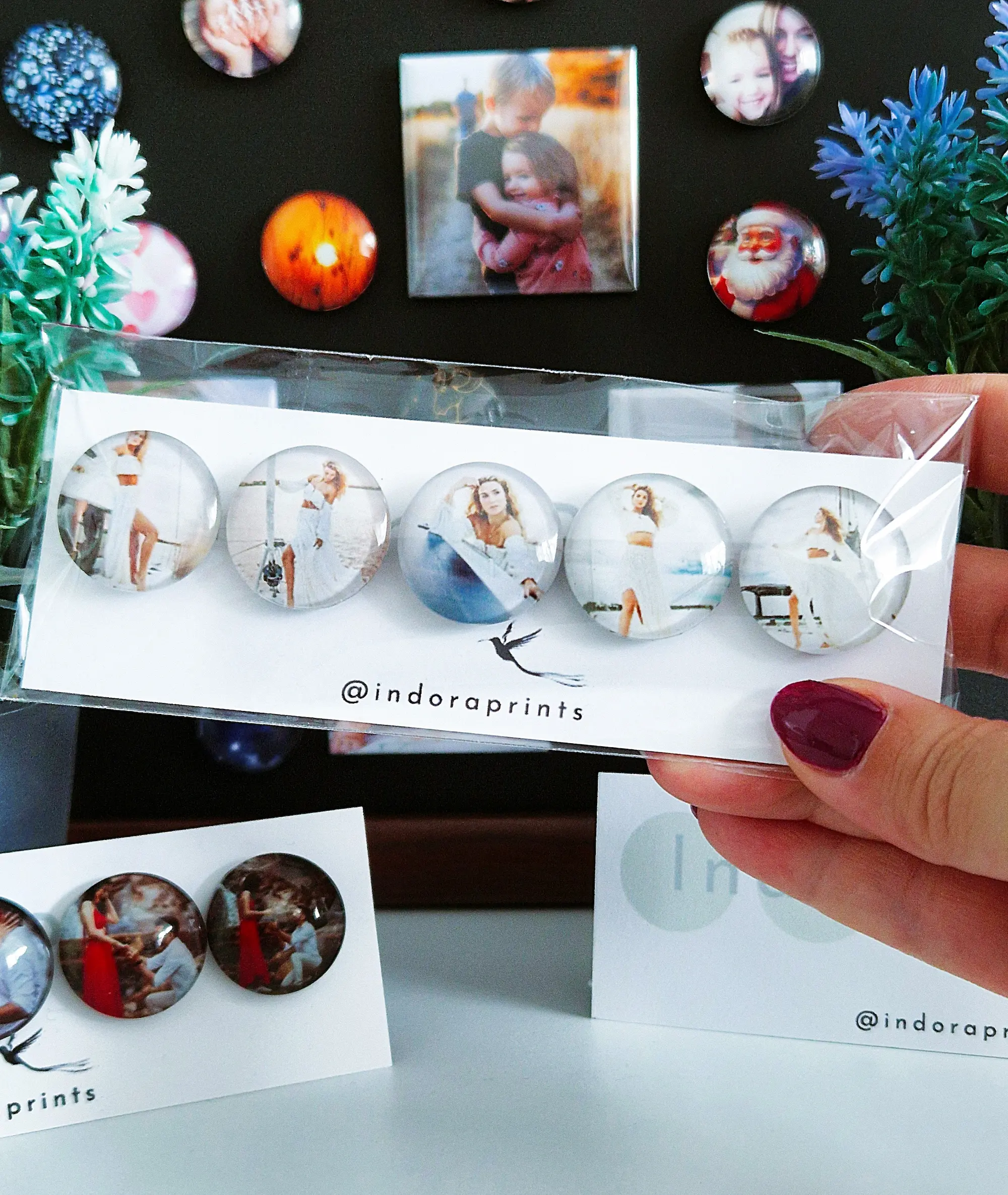 Personalizuotų stiklinių magnetukų rinkinys (5vnt) - Image 6