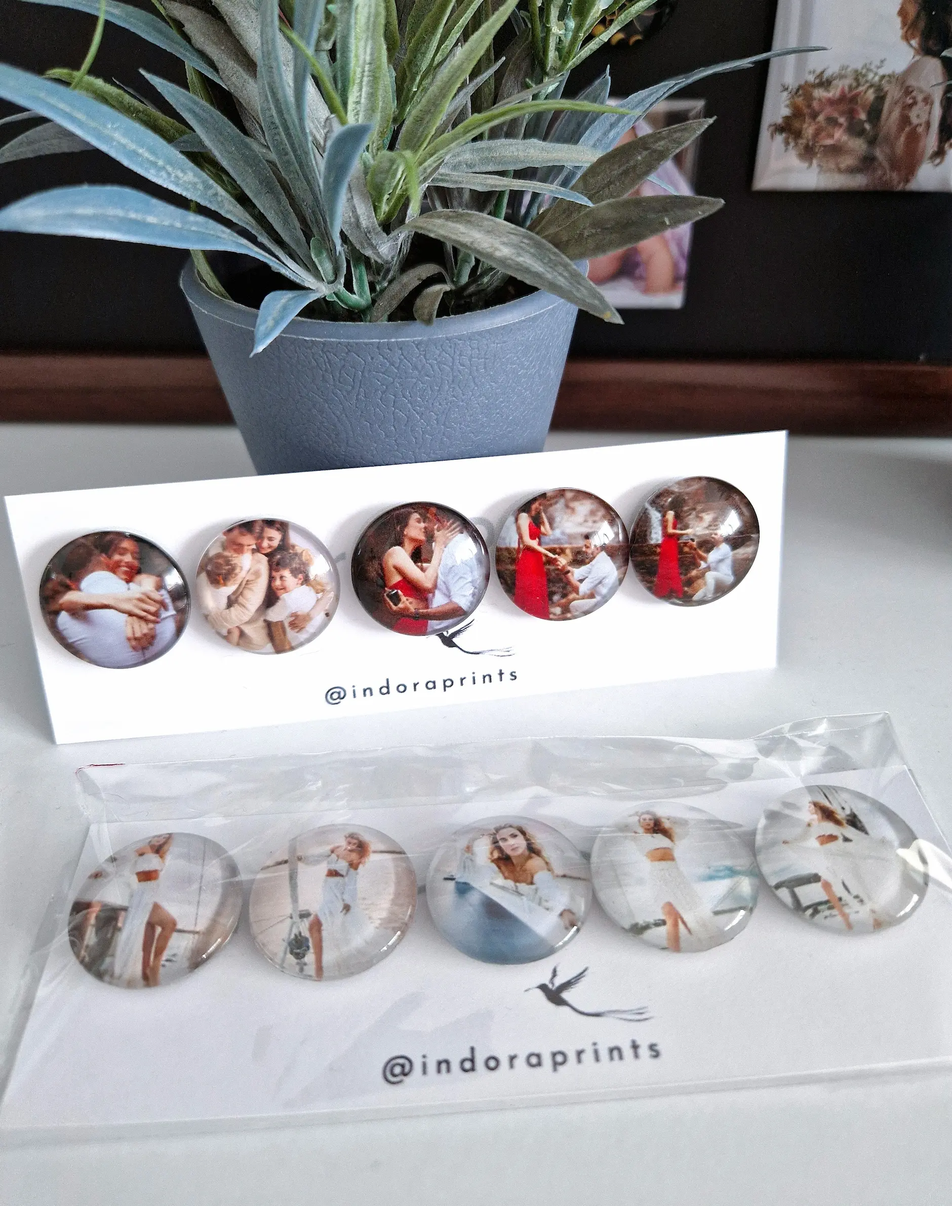 Personalizuotų stiklinių magnetukų rinkinys (5vnt) - Image 5